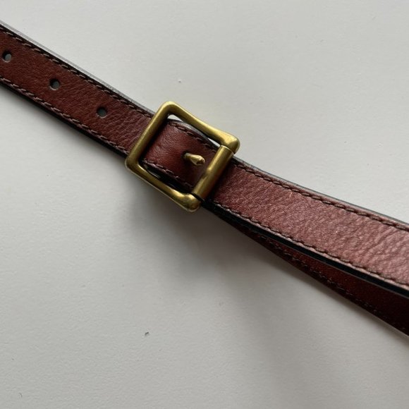 Fossil Vintage Reissue Leather Flap Crossbody Bag Brown Black 9x10 - Picture 7 of 8